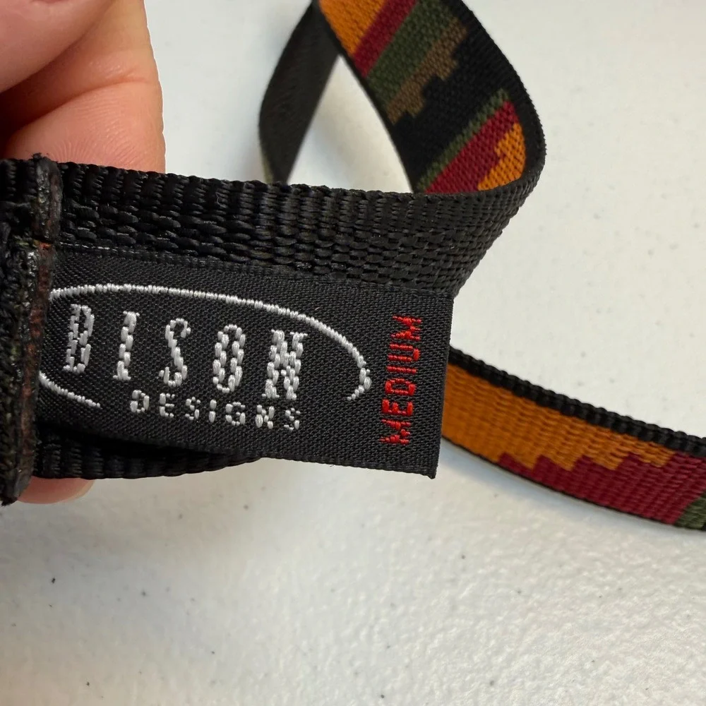 Bison Designs Aztec Print Belt Medium Southwestern Western Gorpcore